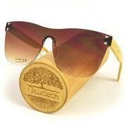 Drewniane okulary przeciwsłoneczne Niwatch Pavo Brown