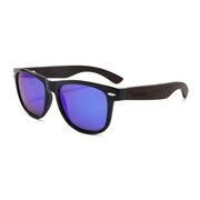 Drewniane okulary przeciwsłoneczne Niwatch Hydrus Blue - heban