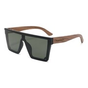 Drewniane okulary przeciwsłoneczne Niwatch Aries Black