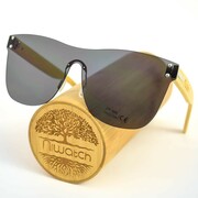Drewniane okulary przeciwsłoneczne Niwatch Pavo Black