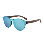 Drewniane okulary przeciwsłoneczne Niwatch Cassiopeia Blue Mirror & Heban