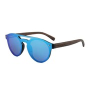 Drewniane okulary przeciwsłoneczne Niwatch Volans Blue Mirror