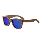 Drewniane okulary przeciwsłoneczne Niwatch Gemini Blue Mirror