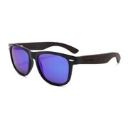 Drewniane okulary przeciwsłoneczne Niwatch Hydrus Blue - heban
