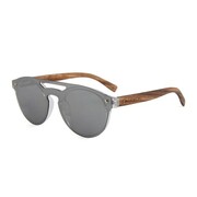 Drewniane okulary przeciwsłoneczne Niwatch Volans Silver Mirror
