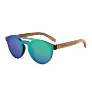 Drewniane okulary przeciwsłoneczne Niwatch Volans Green Mirror