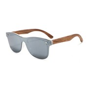 Drewniane okulary przeciwsłoneczne Niwatch Orion Silver Mirror