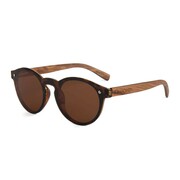 Drewniane okulary przeciwsłoneczne Niwatch Cassiopeia Brown & Zebrawood
