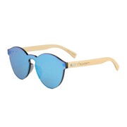 Drewniane okulary przeciwsłoneczne Niwatch Cassiopeia Blue Mirror & Bamboo