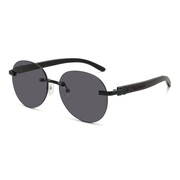 Drewniane okulary przeciwsłoneczne Niwatch Leo Black