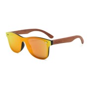 Drewniane okulary przeciwsłoneczne Niwatch Orion Orange Mirror