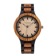 Męski zegarek drewniany Niwatch BASIC na dwukolorowej bransolecie