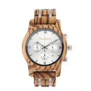 Męski zegarek drewniany Niwatch CHRONO - ZEBRAWOOD
