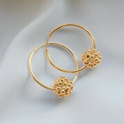 Kolczyki koła z kuleczkami