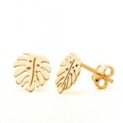 Kolczyki sztyfty liść monstery