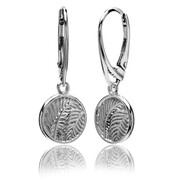 Kolczyki kółeczka z motywem roślinnym