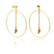 Kolczyki koła z skrzydełkami