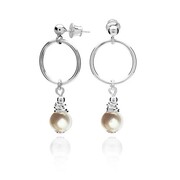 Kolczyki kółeczka & perełki