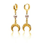 Kolczyki Lunula z perłą