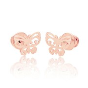 Kolczyki motylki ażurowe sztyft