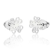 Kolczyki koniczyny ażurowe sztyft