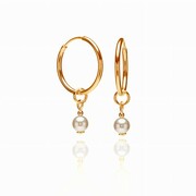 Kolczyki kółka z perełkami