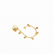 Kolczyk nausznica z łańcuszkiem & kuleczkami