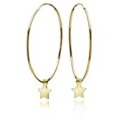 Kolczyki kółka z gwiazdkami