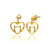 Kolczyki serduszka & kotki