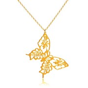 Długi naszyjnik z motylem