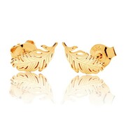 Kolczyki piórka sztyft