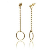 Długie kolczyki z kółkami