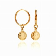 Kolczyki koła z monetami