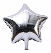 BALON foliowy srebrny gwiazda gwiazdka 45cm