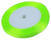 Wstążka tasiemka satynowa żółta neonowa 6 mm x 22m