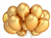 Balony metaliczne złote 10szt wesele urodziny 30cm