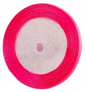 Wstążka tasiemka satynowa cienka różowa 6 mm x 22m