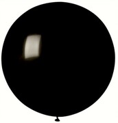 Duży balon urodziny czarny metalizowany kula 50 cm