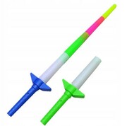 Miecz rozkładany wysuwany świecący kolory 65 cm