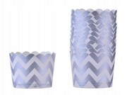 Papierowe Foremki muffinki srebrne 12 szt babeczki