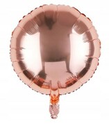 Balon urodzinowy foliowy okrągły rose gold 45 cm