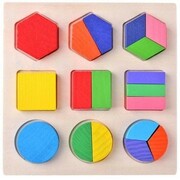 DREWNIANE puzzle układanka sorter kształty figury