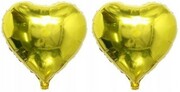 BALONY foliowe 2 szt złote złote SERCE 45 cm złoty