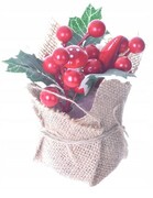 Stroik świąteczny święta dekoracja 12 cm jutowy