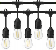 GIRLANDA lampki ogrodowe 5m łańcuch sznur +żarówki