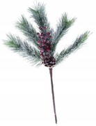 Gałązka świąteczna szyszka świerk jarzębina 53 cm