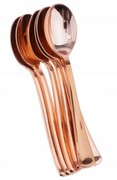 Sztućce plastikowe rose gold ŁYŻKA 10 szt 17 cm