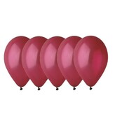 Balony lateksowe 5 szt bordowe urodziny 25 cm