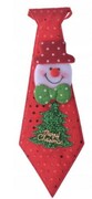 Krawat czerwony świąteczny bałwan merry christmas