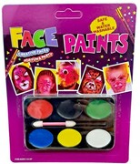 Farby do malowania twarzy ciała 6 kolorów dla dzieci na halloween karnawał